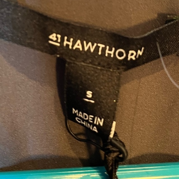 41 Hawthorne  Flutter Sleeve Mock Wrap Dress in Style Scarlet in Charcoal Size S - Picture 6 of 8